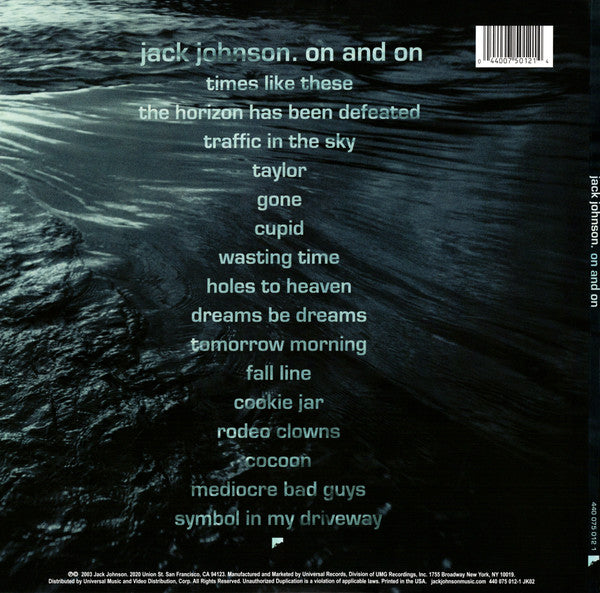 Jack Johnson - VG LP Record 2003 The Moonshine Conspiracy USA Original Vinyl - Rock / Acoustic