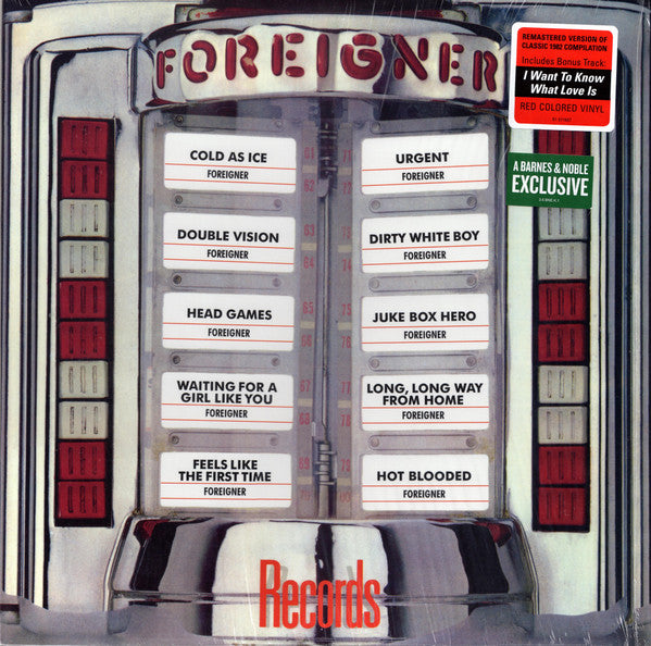 Foreigner - Records (1982) - New LP Record 2018 Atlantic Rhino Barnes & Noble Exclusive Red Vinyl - Pop Rock - Shuga Records