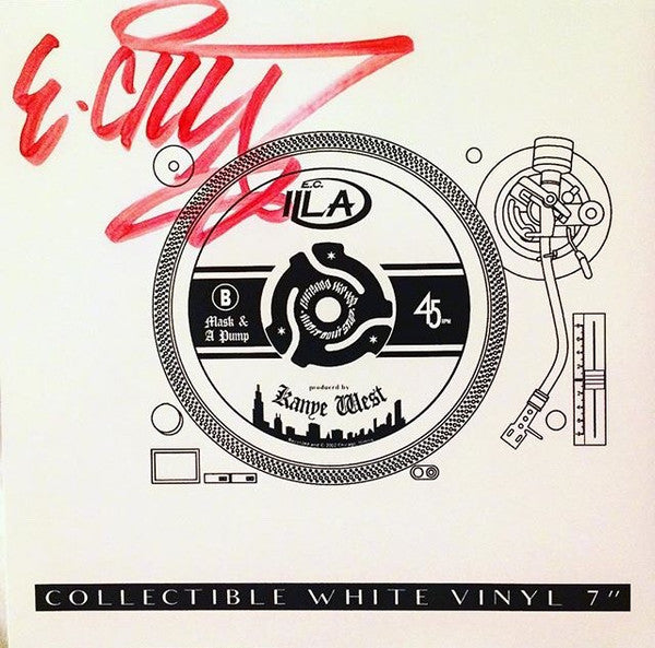 Signed Autographed - E.C Illa – The Grade School Dropout - New 7" Single Record 2018 EC USA White Vinyl & 45 Adapter - Hip Hop - Shuga Records