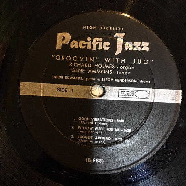 Richard Holmes & Gene Ammons - Groovin' With Jug - VG LP Record 1961 Pacific Jazz USA Mono Vinyl - Jazz / Soul-Jazz / Bop - Shuga Records