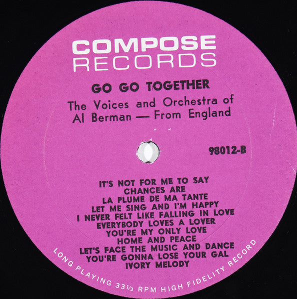 Al Berman - Go-Go Together - VG+ LP Record 1960's Compose USA Vinyl - Exotica / Pop / Light Music - Shuga Records