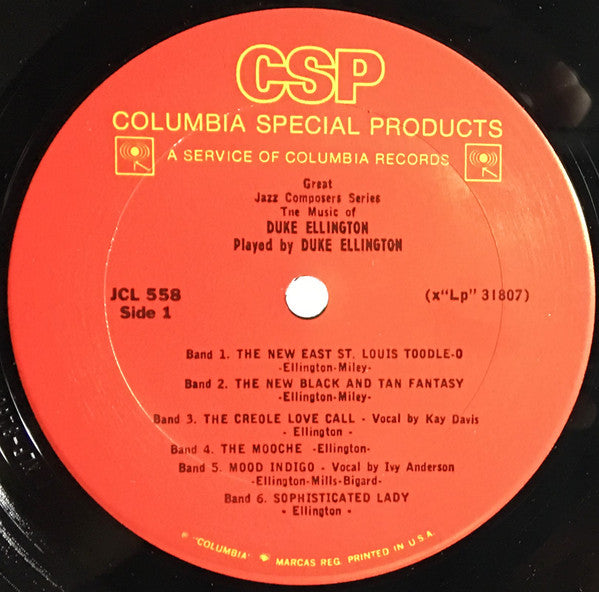 Duke Ellington - The Music Of Duke Ellington Played By Duke Ellington (1954) - VG+ LP Record 1973 Columbia USA Vinyl - Jazz / Swing / Big Band - Shuga Records
