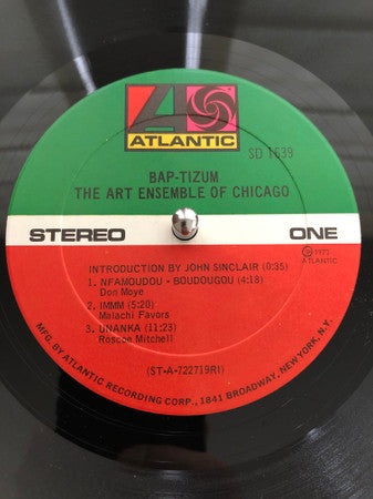 The Art Ensemble Of Chicago - Bap-tizum - VG+ LP Record 1973 Atlantic USA Vinyl - Jazz / Free Jazz - Shuga Records