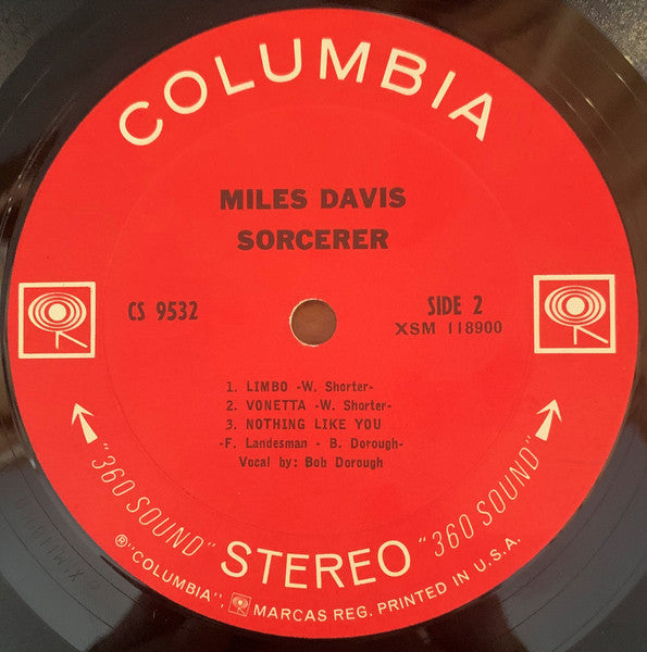 Miles Davis - Sorcerer - Mint- LP Record 1967 Columbia USA Original Stereo Vinyl - Jazz / Modal - Shuga Records