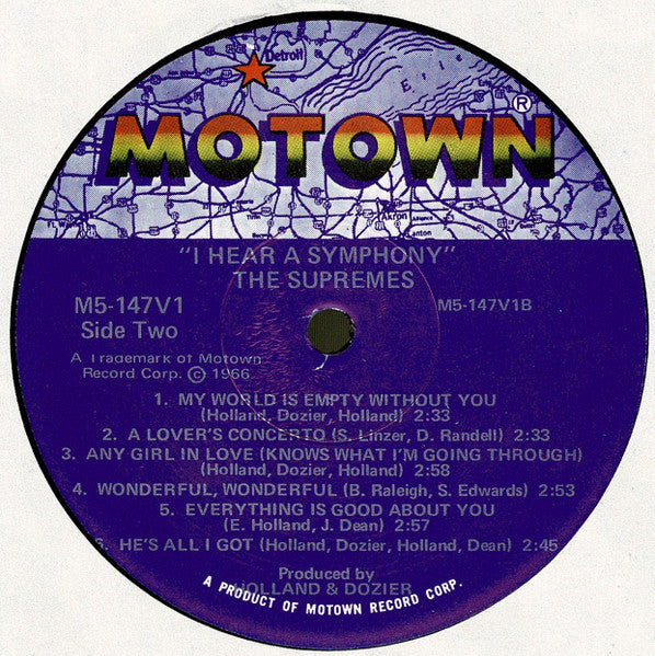 The Supremes - I Hear A Symphony (1966) - VG+ LP Record 1981 USA Motown Vinyl - Soul / Rhythm & Blues - Shuga Records