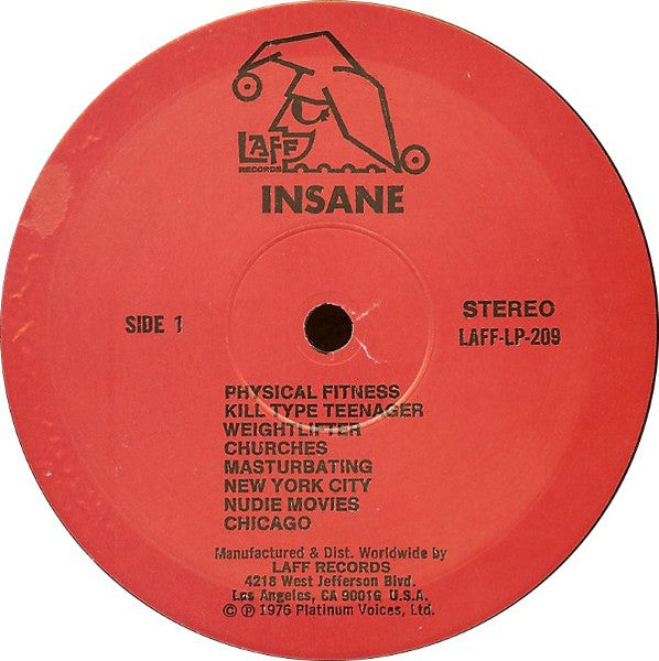 Richard Pryor - Insane - VG+ LP Record 1976 Laff USA Vinyl - Comedy - Shuga Records
