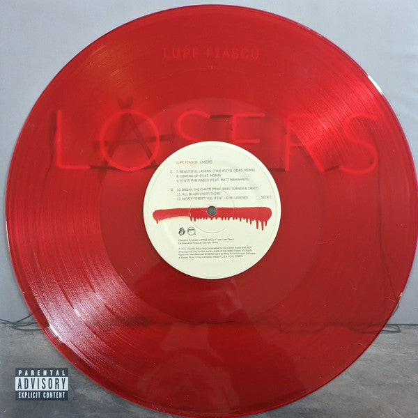 Lupe Fiasco - Lasers (2011) - Mint- 2 LP Record 2019 Atlantic USA Translucent Red Vinyl - Pop Rap / Hip Hop - Shuga Records