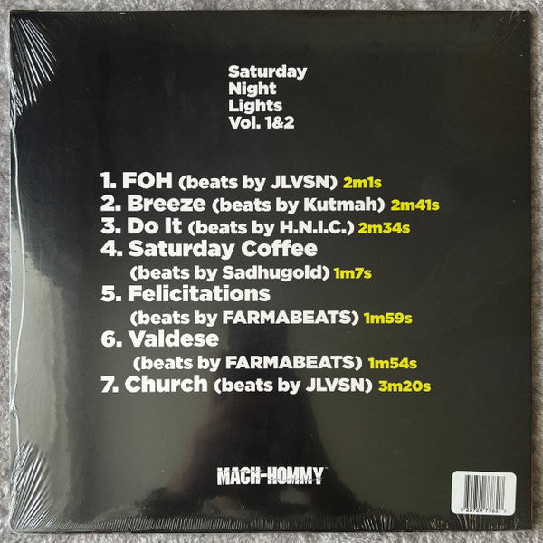 Mach-Hommy - Saturday Night Lights Vol. 1 & 2 - New LP Record 2019 Self-released Vinyl - Hardcore Hip-Hop - Shuga Records