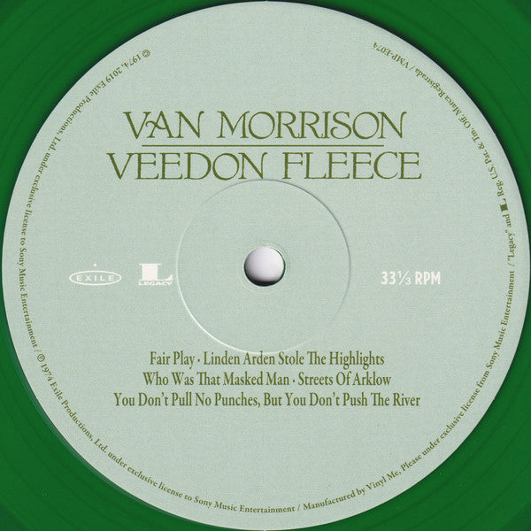Van Morrison - Veedon Fleece (1974) - Mint- LP Record 2019 Exile Vinyl Me Please Club Emerald Vinyl - Rock / Folk Rock - Shuga Records