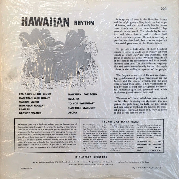 Terry McKee and His Band – Splendor Of Hawaii - VG+ LP Record 1957 Diplomat USA Vinyl - Hawaiian / Pacific / Exotica - Shuga Records