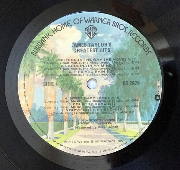 James Taylor ‎- James Taylor's Greatest Hits - VG+ LP Record 1976 Warner USA Vinyl - Pop Rock / Soft Rock / Folk Rock - Shuga Records