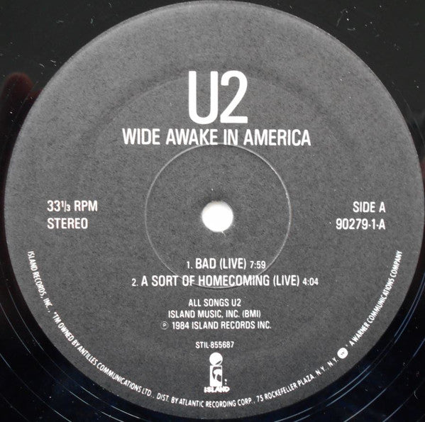 U2 - Wide Awake In America - VG+ EP Record 1985 Island USA Vinyl - Pop Rock / Alternative Rock