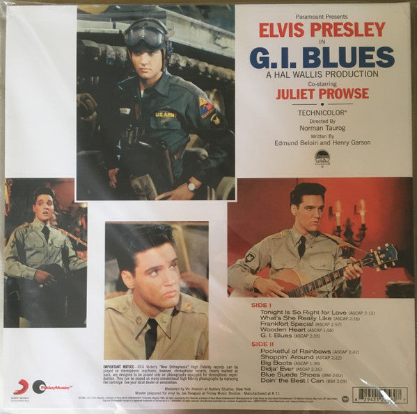Elvis Presley - G.I. Blues (1960) - New LP Record 2019 RCA Living Stereo Friday Music 180 gram Blue With Swirls Vinyl - Rock & Roll / Soundtrack - Shuga Records