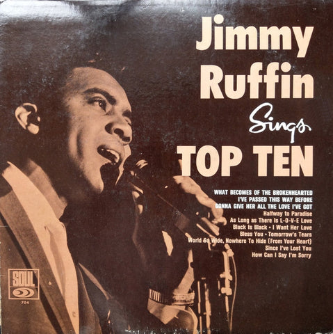 Jimmy Ruffin – Sings Top Ten - VG+ LP Record 1967 Soul USA Mono Vinyl - Soul / R&B
