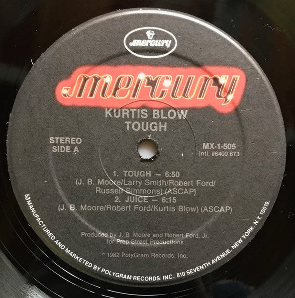 Kurtis Blow -Tough - VG+ LP Record 1982 Mercury USA - Hip Hop / Pop Rap - Shuga Records
