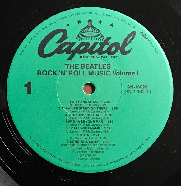The Beatles - Rock 'N' Roll Music, Volume 1 - VG+ LP Record 1980 Capitol USA Vinyl - Pop Rock / Beat - Shuga Records
