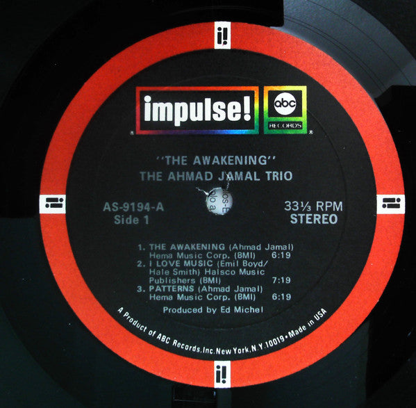 The Ahmad Jamal Trio - The Awakening (1970) - Near Mint- (VG Lower grade cover) LP Record 1972 Impulse! ABC USA Vinyl - Jazz - Shuga Records