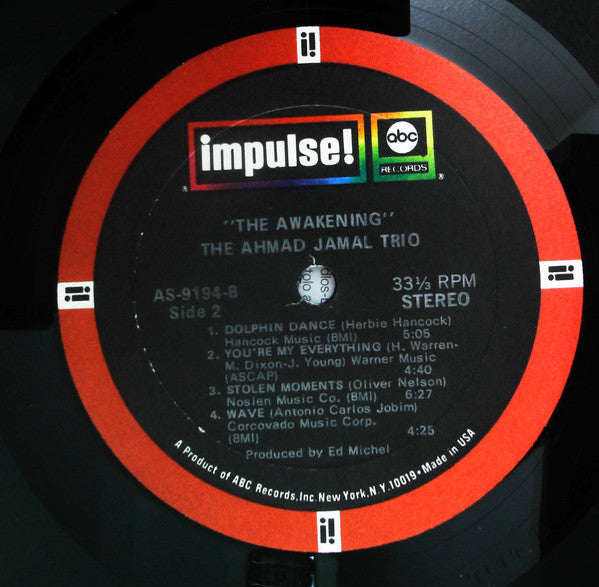 The Ahmad Jamal Trio - The Awakening (1970) - Near Mint- (VG Lower grade cover) LP Record 1972 Impulse! ABC USA Vinyl - Jazz - Shuga Records