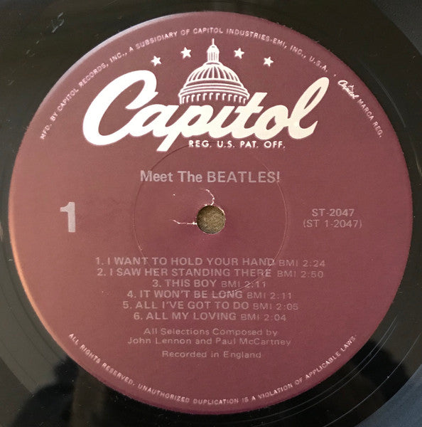 The Beatles - Meet the Beatles! (1964) - VG+ LP Record 1978 Capitol USA Vinyl - Pop Rock / Beat - Shuga Records