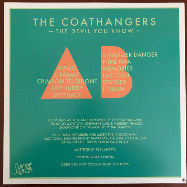 The Coathangers - The Devil You Know - Mint- LP Record 2019 Suicide Squeeze PROMO Bittersweet Green w/ White Splatter Vinyl & Download - Garage Punk / Punk Rock - Shuga Records