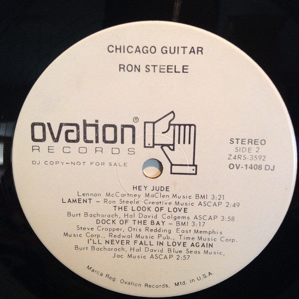 Ron Steele - Chicago Guitar - Mint- LP Record USA White Label Promo Vinyl - Jazz-Rock / Easy Listening - Shuga Records
