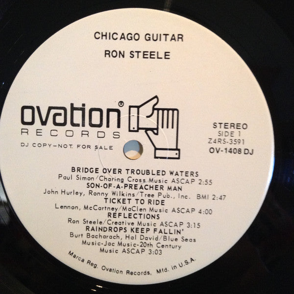 Ron Steele - Chicago Guitar - Mint- LP Record USA White Label Promo Vinyl - Jazz-Rock / Easy Listening - Shuga Records