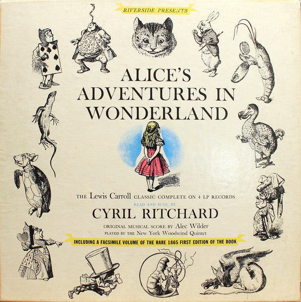 Lewis Carroll - Alice's Adventures In Wonderland - VG+ 4 LP Record Box Set 1960 Riverside USA Vinyl & Book - Children's / Non-Music - Shuga Records