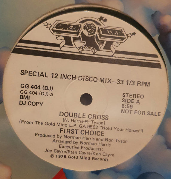 First Choice - Double Cross - Mint- 12" Single Record 1979 Gold Mind USA Promo Vinyl - Disco - Shuga Records