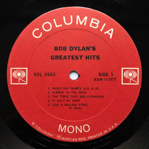 Bob Dylan - Bob Dylan's Greatest Hits - VG+ LP Record 1967 Columbia USA Mono Mispress Vinyl & Milton Glaser Poster - Rock / Folk Rock / Folk - Shuga Records