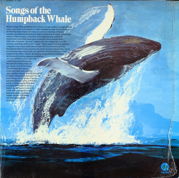 Humpback Whale - Songs Of The Humpback Whale - VG+ LP Record 1970 Capitol USA Vinyl & Book - Field Recording / Education - Shuga Records