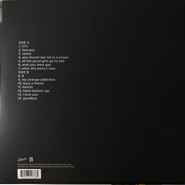 Billie Eilish - When We All Fall Asleep, Where Do We Go? - New LP Record 2019 Darkroom Urban Outfitters Exclusive Copper Orange Vinyl - Indie Pop - Shuga Records