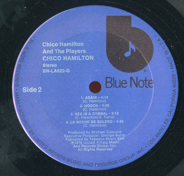Chico Hamilton - Chico Hamilton And The Players - VG+ LP Record 1976 Blue Note USA Vinyl - Jazz-Funk / Fusion / Latin - Shuga Records
