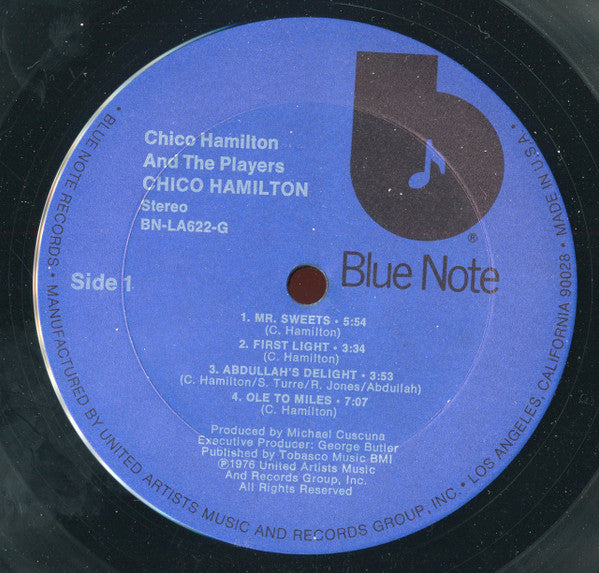 Chico Hamilton - Chico Hamilton And The Players - VG+ LP Record 1976 Blue Note USA Vinyl - Jazz-Funk / Fusion / Latin - Shuga Records