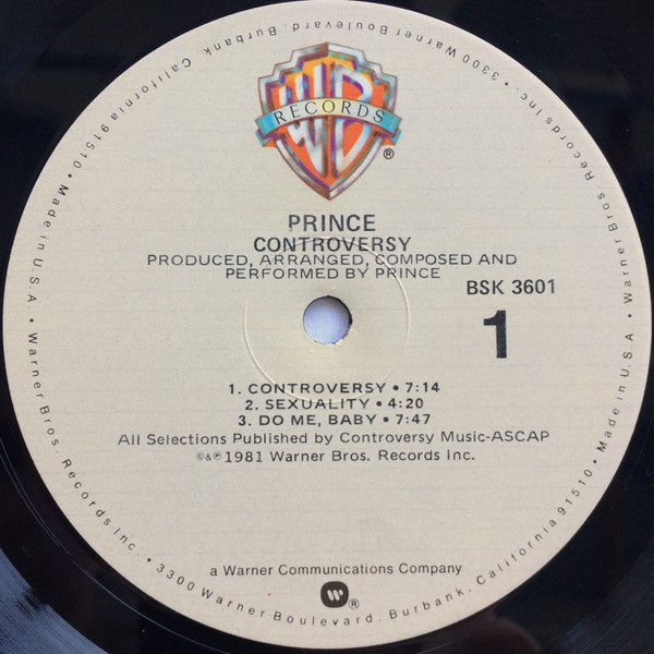 Prince - Controversy - VG+ LP Record 1981 Warner USA Original Vinyl & Poster - Pop / Funk / Minneapolis Sound - Shuga Records