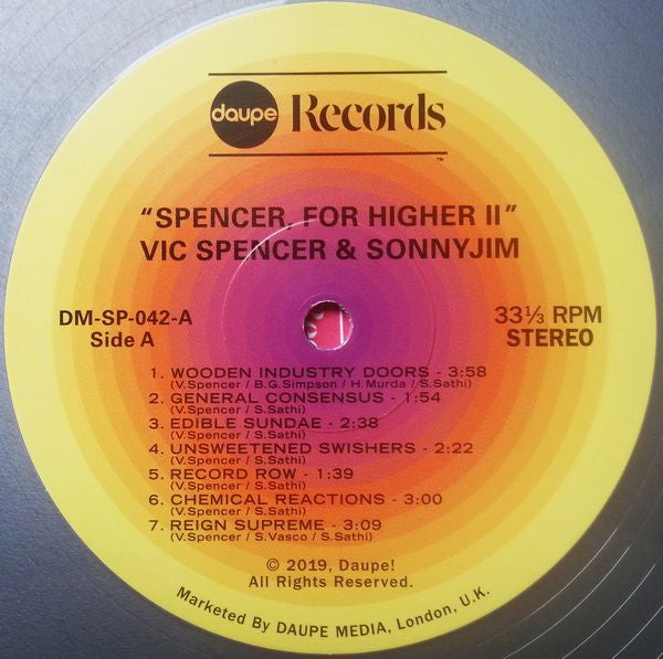 Vic Spencer & Sonnyjim - Spencer For Higher II (Seasons 3 & 4) - Mint- LP Record 2019 Daupe! UK Silver Grey Vinyl & Numbered - Hardcore Hip-Hop - Shuga Records