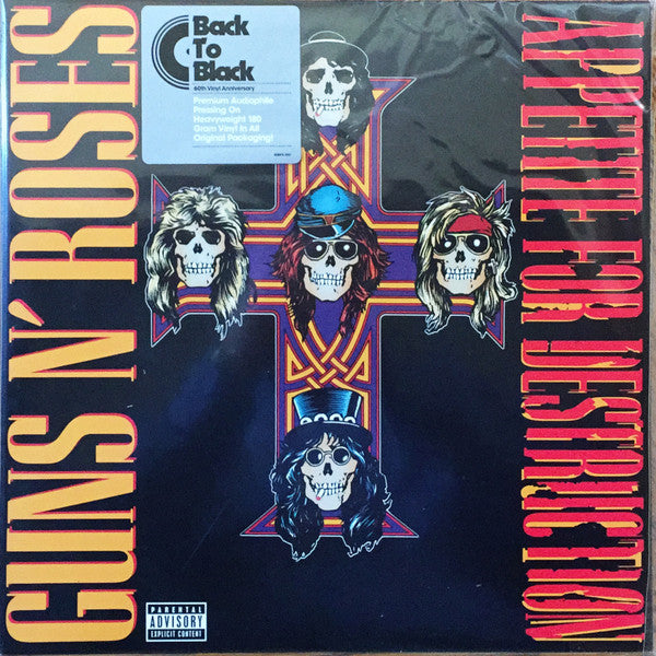 Guns N' Roses - Appetite for Destruction (1987) - New LP Record 2015 Geffen Uzi Suicide Back to Black 180 gram Audiophile Vinyl EnvyPak Sleeve - Pop Rock / Hard Rock
