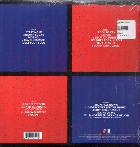 The Rolling Stones - Honk - New 2 LP Record 2019 Interscope USA Vinyl - Rock & Roll / Classic Rock - Shuga Records