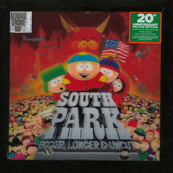 Various - Music From & Inspired By The Motion Picture South Park: Bigger, Longer & Uncut - New 2 LP Record Store Day 2019 Atlantic RSD Green & Blue Vinyl, Booklet, Lenticular Cover & Numbered  - Soundtrack - Shuga Records