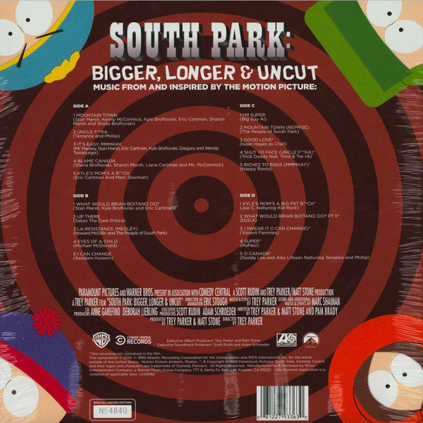 Various - Music From & Inspired By The Motion Picture South Park: Bigger, Longer & Uncut - New 2 LP Record Store Day 2019 Atlantic RSD Green & Blue Vinyl, Booklet, Lenticular Cover & Numbered  - Soundtrack - Shuga Records