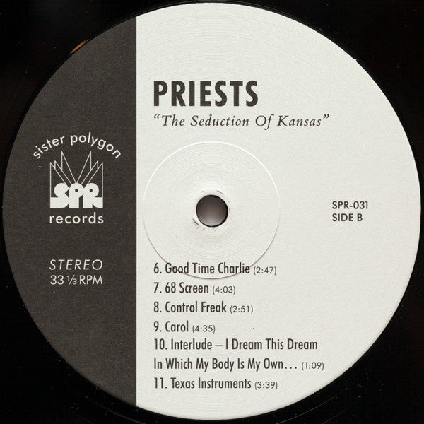 Priests - The Seduction Of Kansas - Mint- LP Record 2019 Sister Polygon USA Black Vinyl Promo, Insert & Download - Rock / Post-Punk - Shuga Records