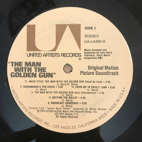 John Barry - TThe Man With The Golden Gun (Original Motion Picture James Bond 007) - VG+ LP Record 1974 United Artists USA Original Vinyl - Soundtrack - Shuga Records