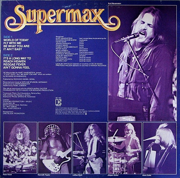Supermax - Fly With Me - Mint- (VG+ cover) LP Record 1979 Elektra USA Promo Vinyl - Disco / Funk / Krautrock