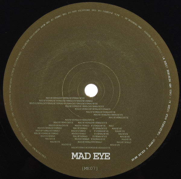 Adam Beyer & Agaric - California Gold - New 12" Single Record 2008 Mad Eye Sweden Vinyl - Techno / Minimal Techno