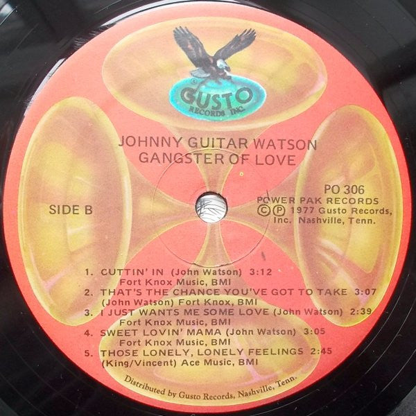Johnny Guitar Watson - Gangster Of Love - VG+ LP Record 1977 Gusto Power Pak USA Vinyl - Soul / Rhythm & Blues / Funk / Blues - Shuga Records