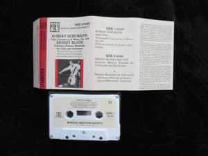 Robert Schumann, Ernest Bloch / Mstislav Rostropovich, Orchestre National De France, Leonard Bernstein – Cello Concerto In A Minor, Op. 129 / Schelomo (Hebrew Rhapsody For Cello And Orchestra) - Used Cassette 1984 Musical Heritage Tape - Classical - Shuga Records