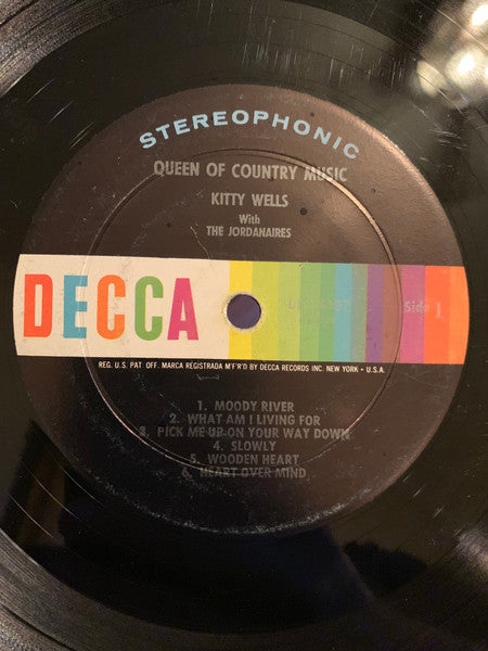 Kitty Wells - Queen Of Country Music - VG+ LP Record 1962 Decca USA Stereo Vinyl - Country - Shuga Records