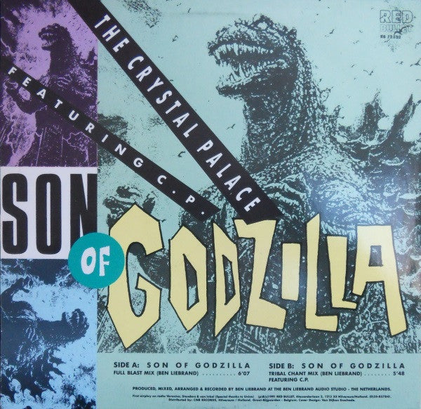 The Crystal Palace - Son Of Godzilla - Mint- (vg+ cover) 12"Single Record 1991 Red Bullet Netherlands Vinyl - Techno / Tech House - Shuga Records