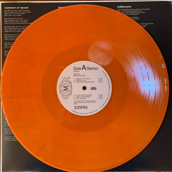 Mattiel - Satis Factory - Mint- LP Record 2019 ATO USA Yellow Orange, Insert& Download - Garage Rock / Alternative Rock - Shuga Records