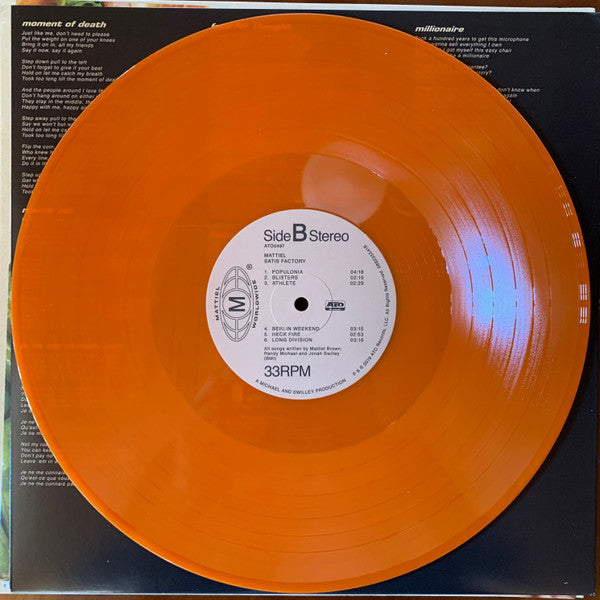 Mattiel - Satis Factory - Mint- LP Record 2019 ATO USA Yellow Orange, Insert& Download - Garage Rock / Alternative Rock - Shuga Records