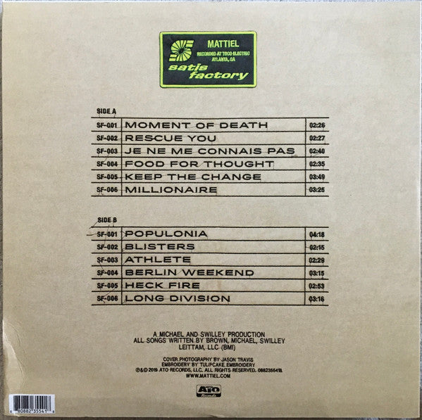 Mattiel - Satis Factory - Mint- LP Record 2019 ATO USA Yellow Orange, Insert& Download - Garage Rock / Alternative Rock - Shuga Records